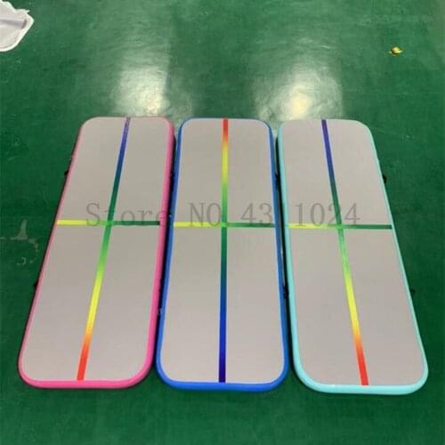 3mx1mInflatable Air Track Mat Gymnastics Tumbling Mat Airtrack with Pump Training Yoga Cheerleading Mattress for Home Use