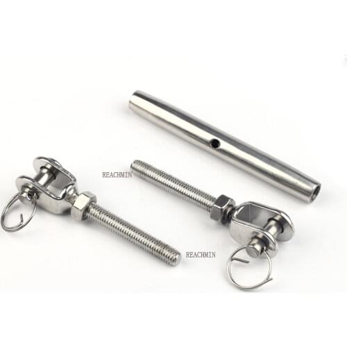 5PCS/LOT 304 Stainless Steel M6 Rigging Screw Hardware M5 Jaw And Close Body Type Turnbuckles