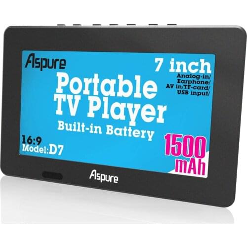 7 Inch Portable Small Digital ATSC TFT HD Screen Freeview LED TV for Car,Caravan,Camping,Outdoor or Kitchen