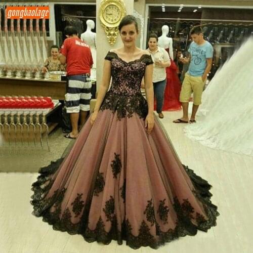 Aristocratic Medieval Gothic Victorian Evening Gowns Long Applique Off Shoulder Formal Dress Party lace up Women Evening Dresses
