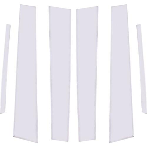 Beler 6Pcs/Set Door Window Pillar Post Cover Trim Protector Fit For Toyota Camry Sedan 2007 2008 2009 2010 2011 Stainless Steel