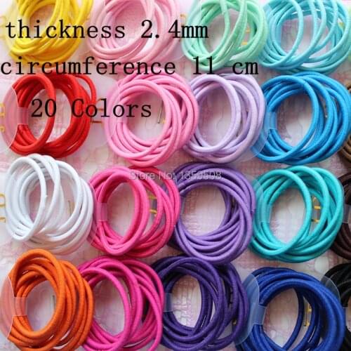 Free Shipping!100pcs/lot!New Kids Elastic Hair bands Headwear for Girls Hair Rope Headbands Accessories 20 Colors