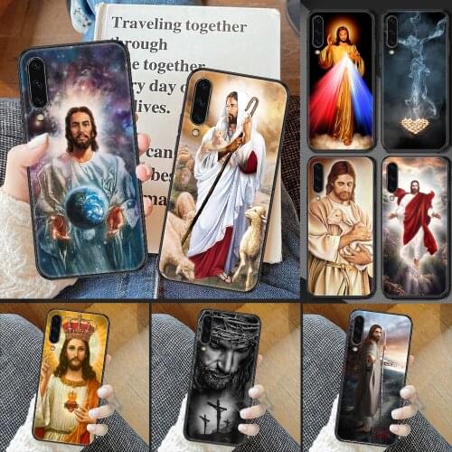 Jesus Christ God bless you Phone case For Samsung Galaxy A 3 5 7 8 10 20 21 30 40 50 51 70 71 E S 2016 2018 4G black pretty back