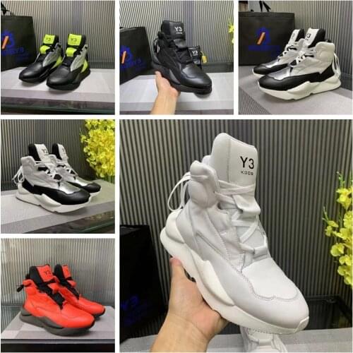 European and American fashion leisure mens leather shoes personality KGDB Y3 shoes high help leather shoes sports womens shoes