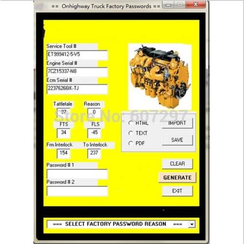 ET FACTORY PASSWORDS GENERATOR