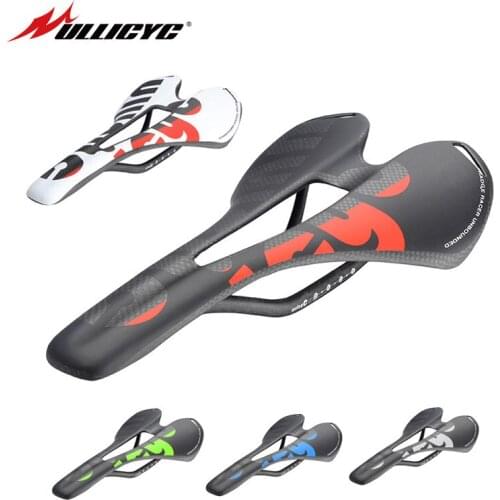 3k Glossy/matte Carbon Fiber Mountain Bike Saddle Mix Colors Curved Hollow Road Bicycle Ride Titanium Arch Cycling Accessories