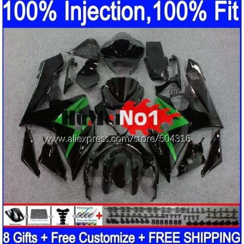 Injection For SUZUKI 1000CC GSXR-1000 GSXR 1000 21MC.44 GSX-R1000 GSX R1000 05 K5 GSXR1000 2005 2006 05 06 Green Black Fairings