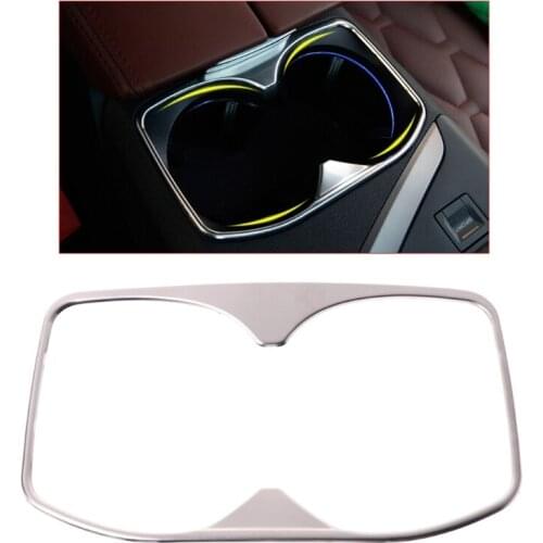 Interior Chrome Water Cup Holder Trim Cover Decorative For Peugeot 3008 5008 Wholesale