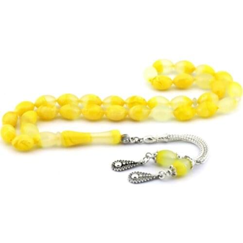 Islamic Tasbih Muslim Rosary Beads 33 Prayer Rosary For Men Bracelet For Men Accessory amber oltu amber stone Handmade Turkey