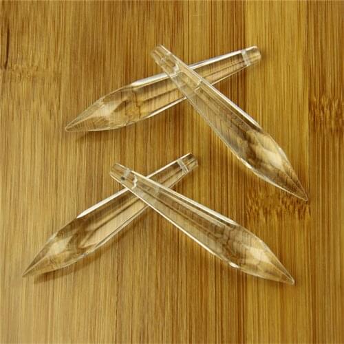 Crystal Icicle Prisms Clear Color Multifaceted Wedding & Xmas Tree Decorations Garland Pendants Chandelier Accessories