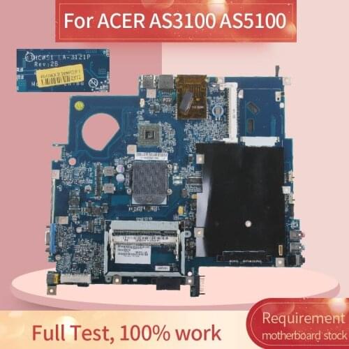 Laptop motherboard For ACER AS3100 AS5100 Notebook Mainboard LA-3121P AMD DDR3