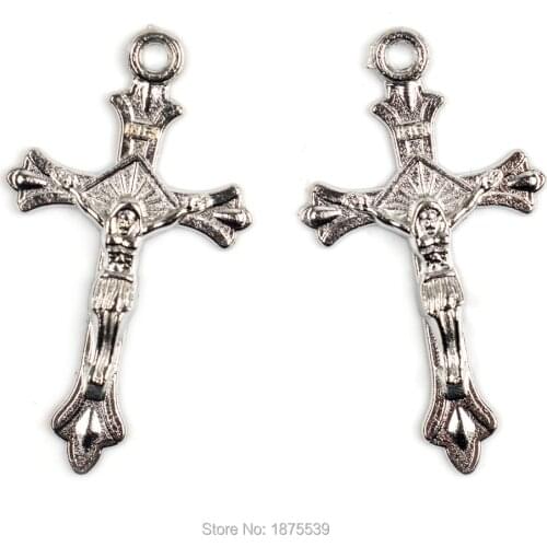 Cross Medal 32 mm Medium Size Pendant for Small Rosary For Christian Catholics