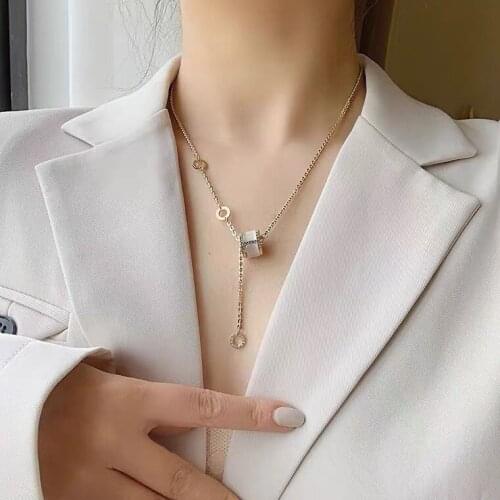 Various Stainless Steel Necklace For Women Man Lovers Clover Gold And Silver Color Pendant Necklace Engagement Jewelry