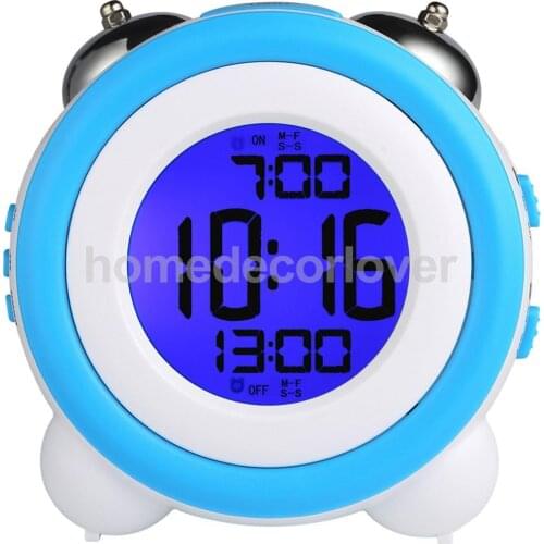 Bedside Twin Bell Alarm Clock With Loud Alarm and Nightlight