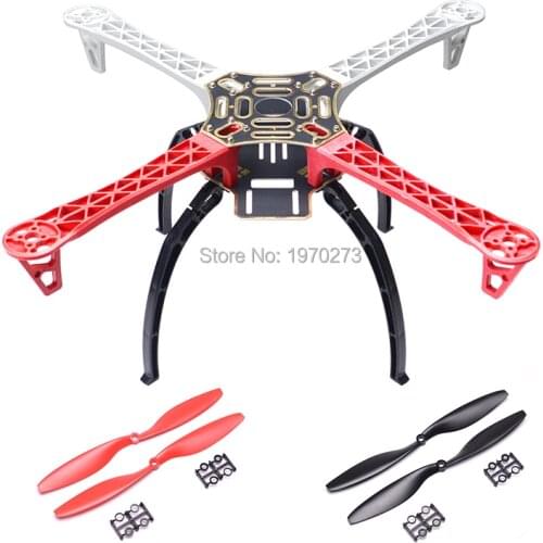 F450 450mm PCB Version Frame with Black Landing Gear Skid & 1045 Propeller for F550 SK480 FPV