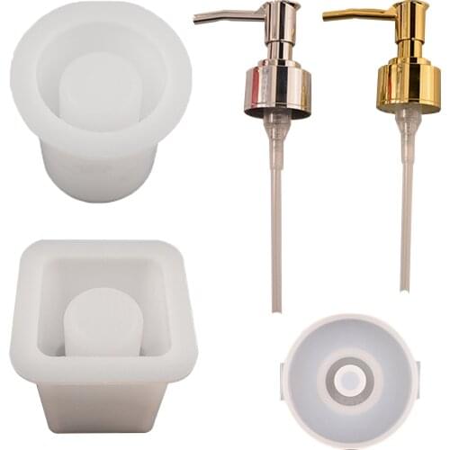 DIY Epoxy Resin Mold Cuboid Round Column Bottle Storage Box Silicone Mold For Pump Dispenser Travel Bottle Making remarkable