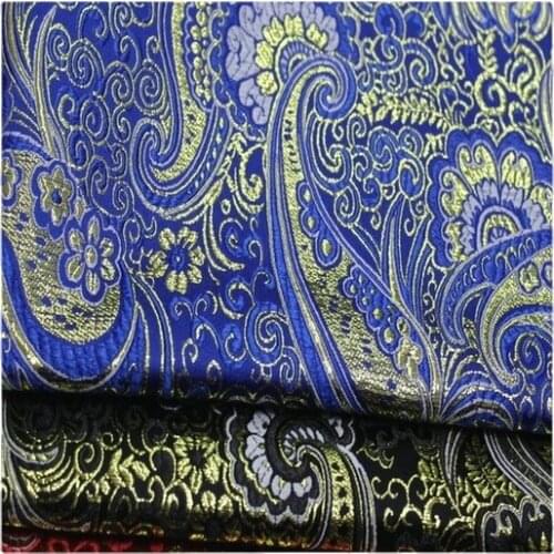 Wide 29" Chinese Jacquard Brocade Fabric Cheongsam Mongolian gown Stage Spinning Cloth Trim Diy Lace Silk Satin Material