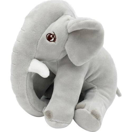 Cute Stuffed Elephant Animal Plush Soft Toys Plush Pad toys 3D Cotton Animal Pillow house desk decorations For children Adults