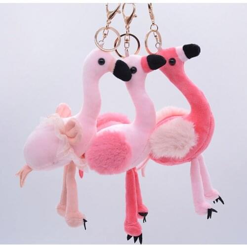 Pretty pink 10cm plush cute Flamingo soft baby soft doll Pendant bag bed decoration festival christmas birthday girrls gift
