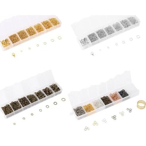 Mixed Steel Jewelry Accessories Open Jump Rings DIY Findings Set Kit
