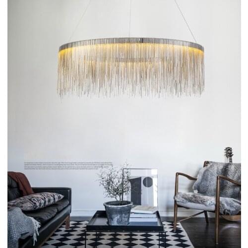 Modern Minimalist art lamps simple atmosphere chain chandelier Nordic For bedroom living room Cafe lights