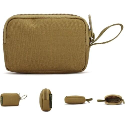 Outdoor Tactical Hunting Molle Square Wallet Purses Waterproof Card Key Holder Change Coins Pouch