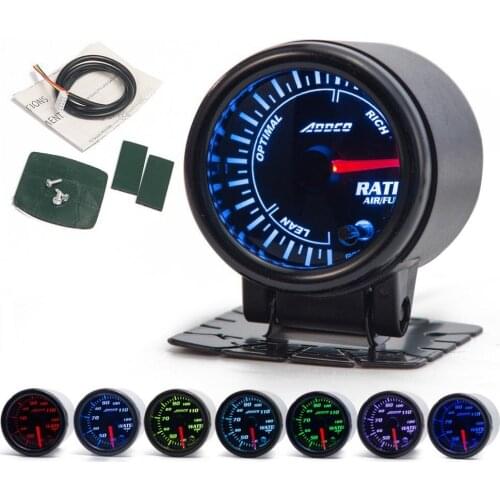 Universal 2" 52mm 7 Color LED Electrical Car Air-fuel meter Gauge Meter Sensor