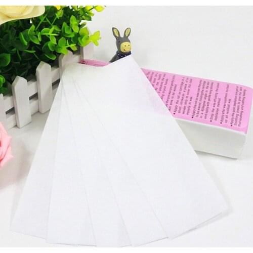 100Pcs Depilatory Wax Hair Removal Wax Strips Non-Woven Fabric Waxing Strips for Depilation Beauty Tool For Leg Hair Removal Wax
