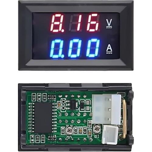 1pcs Digital Red LED Voltage Meter DC100V 10A Voltmeter Ammeter Blue+Red LED Amp Dual Auto Accessories Charging & Starting