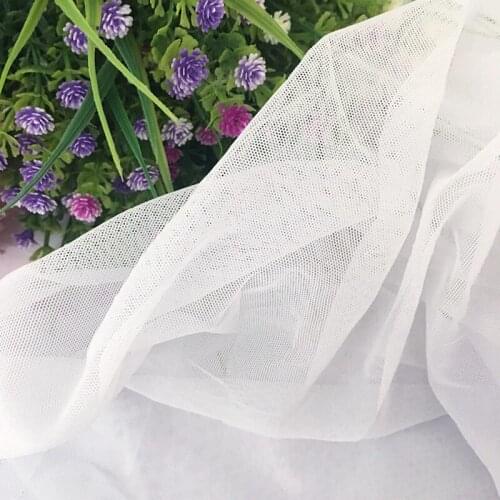 2M/lot High-grade transparent soft elastic mesh stretchy fabric textile for women dress DIY Craft material FT024