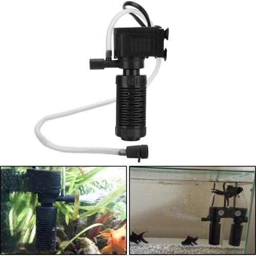 3 in 1 Filter Mini Fish Tank Filter Tank Oxygenation Submersible Filtration Water Purifier For Aquarium