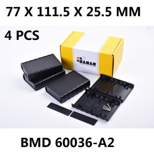 4pcs Plastic enclosure housing for electronics abs plastic project junction box diy instrument case Desktop shell 110*77*25mm