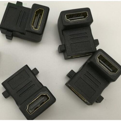 500PCS/LOT HDMI 1.4 Female To Female Adapter HDMI Panel With Ear 180 Degree HDMI Adapter