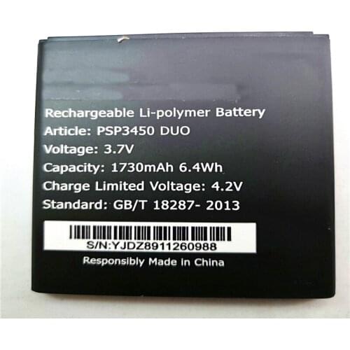 1pcs New High Quality PSP3450 PSP 3450 1730mah battery for Prestigio MultiPhone PSP3450 DUO 3450 with phone stander