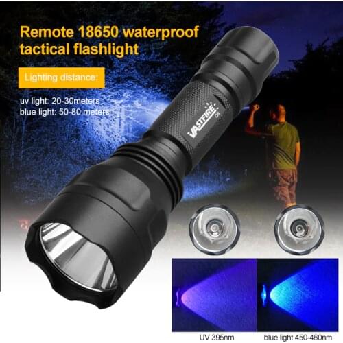 C8 Ultraviolet UV Hunting Flashlight Rifle Weapon Gun Light+Laser Dot Sight Scope+Switch+20mm Rail Barrel Mount+18650+Charger