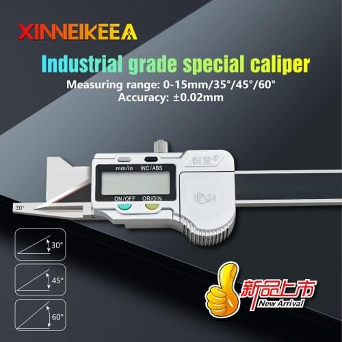Measuring Tool Digital Caliper 0-30 ° 0-45 ° Chamfer Caliper Stainless Steel Measuring Tools Digital Display Chamfering Caliper