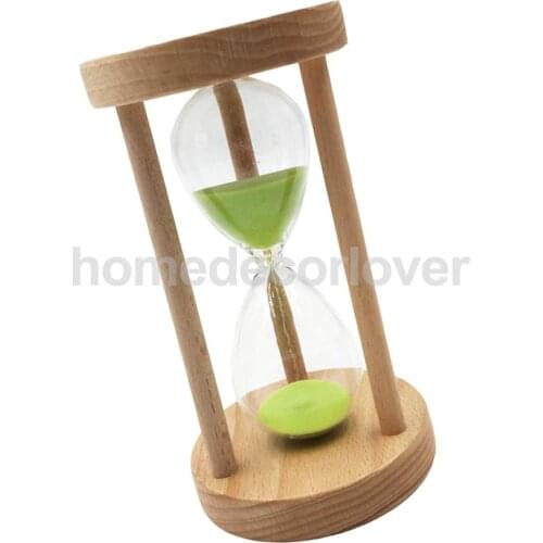 3/5/10/15/30 Minutes Wooden Sand Timer Sandglass Game/Kids Brushing/Reading Clock Kitchen Cooking Hourglass Desk Decor Gift
