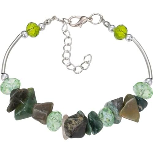 Design 7 Chakra Healing Crystals Natural Stone Chips Single Strand Women Bracelets Lazuli Reiki Gravel Bracelets For Women 2017