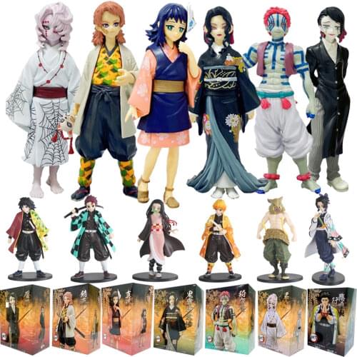 Anime 16cm Demon Slayer Figure Kamado Tanjirou Nezuko Action Figures PVC Model Toys Zenitsu Figurine Inosuke Kimetsu No Yaiba