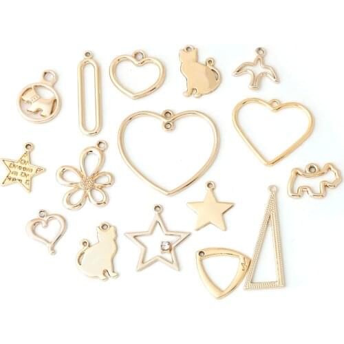 Hot Sale Lovely 8-15pcs Many Styles Fashion Metal Charms Pendant for DIY Necklace Bracelet Earring Jewelry Making Findings