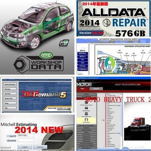 Hot Alldata OD5 auto diagnostic repair software all data 10.53+mi..ll 2015+atsg+elsawin autodata in 1tb hdd usb3.0 DHL free ship