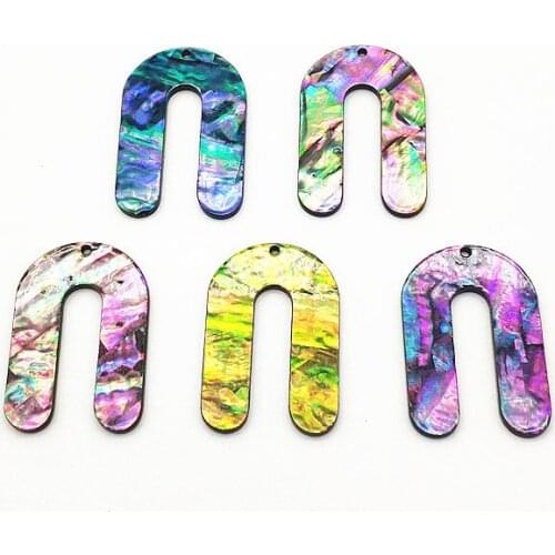 New Arrival! 40x27mm 30pcs Acrylic with Shell Charm for Handmade Earrings make DIY Parts,Jewelry Accessories Findings&Component