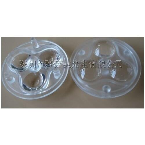 PMMA optical convex lens 3 in 1 diameter 50MM High-power LED Piece lens