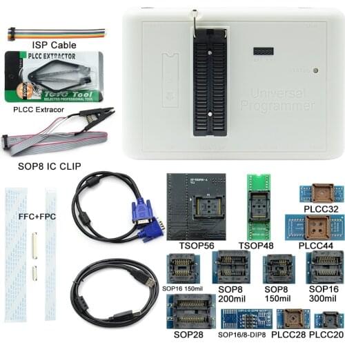 Upmely 2021 New Software RT809H 16 Items EMMC-Nand FLASH Extremely Fast Universal Programmer Hot Selling