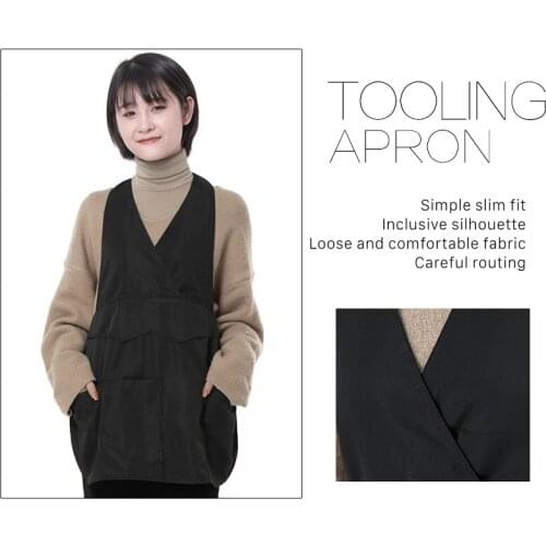 Hairdressing V-neck Work Clothes Men Lady Woman Apron Home Kitchen Aprons Restaurant Cooking Baking Dress With Pockets G0429