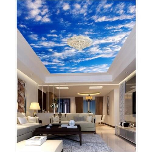 Landscape wallpaper murals Sky blue ceiling living room bedroom ceiling 3d mural paintings