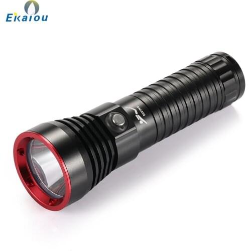 Professional Diving Flashlight XHP70.2 LED Yellow / White Light Underwater 100M High-Power Waterproof Outdoor Fishing Light
