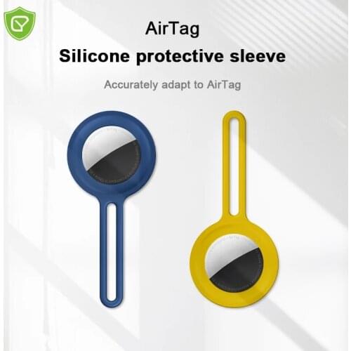 Silicone Protective Sleeve Case Cover For Apple Airtag Tracker Location Protector For Iphone Airtags Keychain Smart Accessory