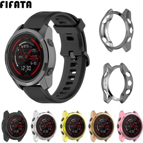 FIFATA Plating TPU Protective Case For Garmin Forerunner 745 Watch Cover Protector Bumper Frame For Garmin Forerunner745 Shell