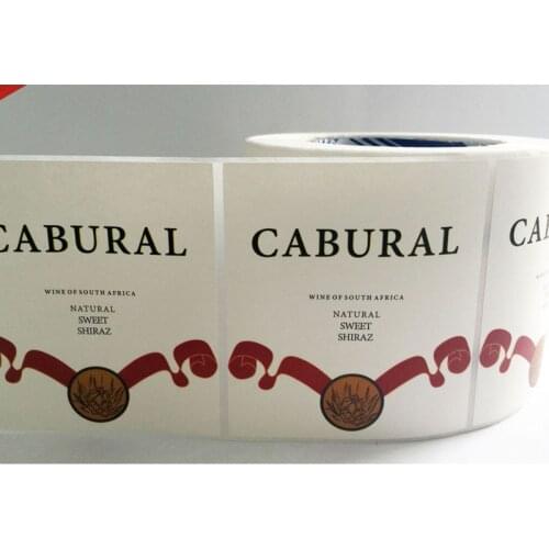 Customized Made in China customizeds supermarket adhesive transparent bottle label